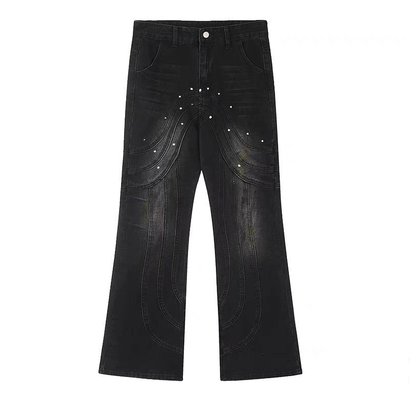 men's loose stitched jeans, view 6 - MRSLM