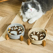 ceramic slow feeder bowl, view 6 - MRSLM