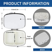 crystal diamond travel pill organizer, view 7 - MRSLM