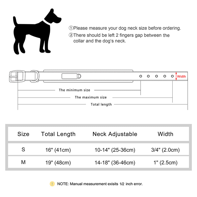 Nylon-Hundehalsband, weich gepolstert und verstellbar, für kleine und mittelgroße Hunde