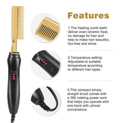 electric hot comb beard straightener, view 10 - MRSLM