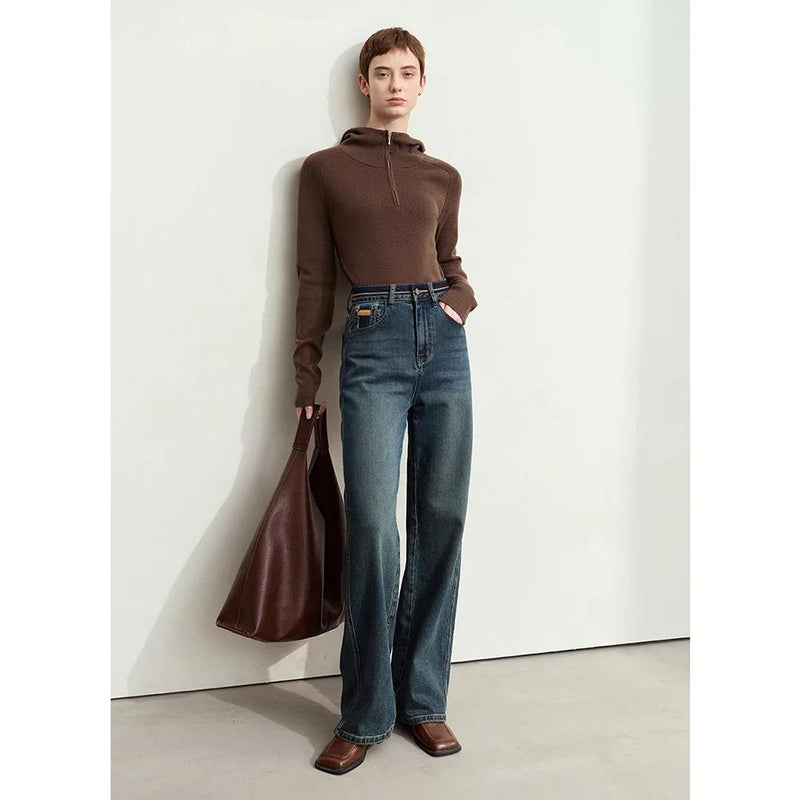 retro wide-leg denim pants, view 4 - MRSLM