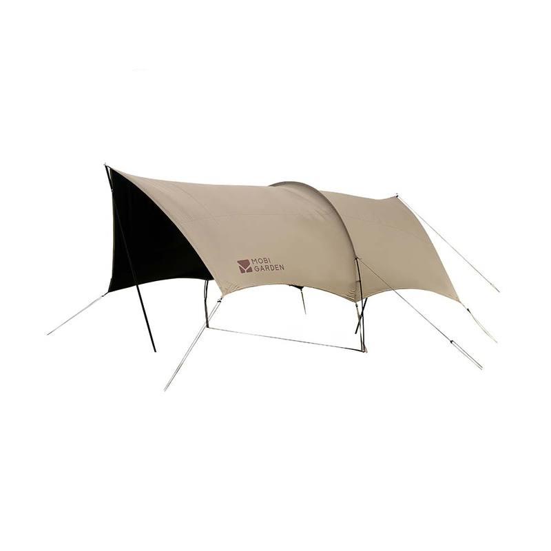Sechseckiger Sonnenschutz fürs Camping