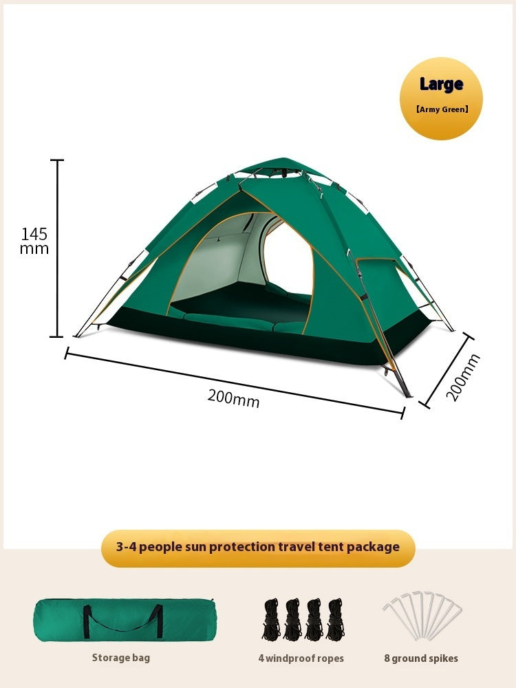 double-layer camping tent for 3-4 people, view 8 - MRSLM