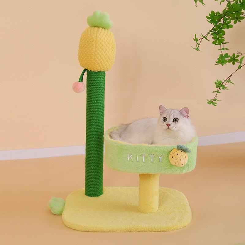 deluxe cat climbing frame with sisal scratch post, view 7 - MRSLM