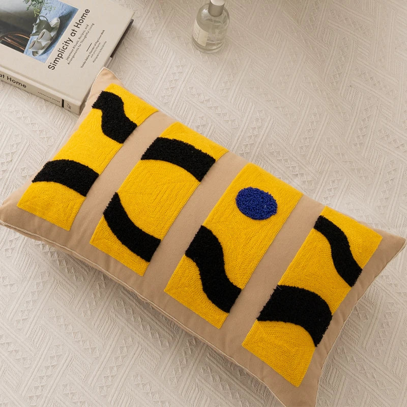 abstract embroidery cushion cover, view 11 - MRSLM
