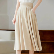 high-waisted pleated skirt with pockets - MRSLM