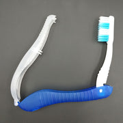 portable foldable travel toothbrush, view 3 - MRSLM