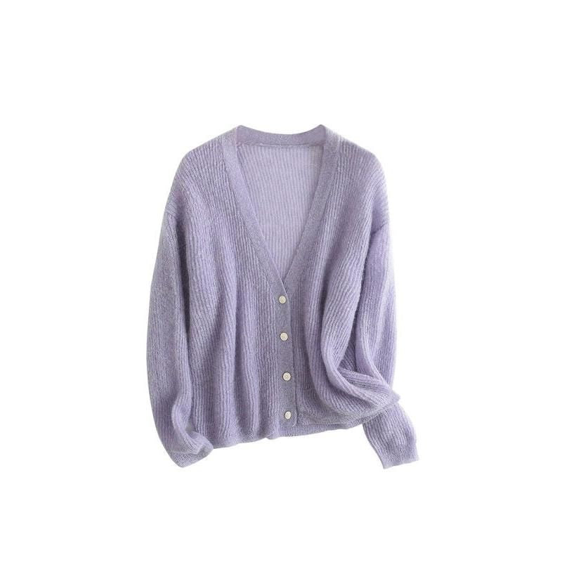Kuscheliger Damen-Cardigan aus Mohair-Wollmischung