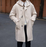 Wool blend hooded coat, view 7 - MRSLM