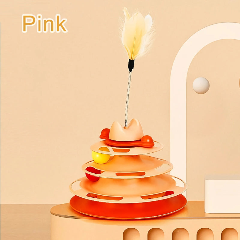 cat turntable ball toy, view 2 - MRSLM
