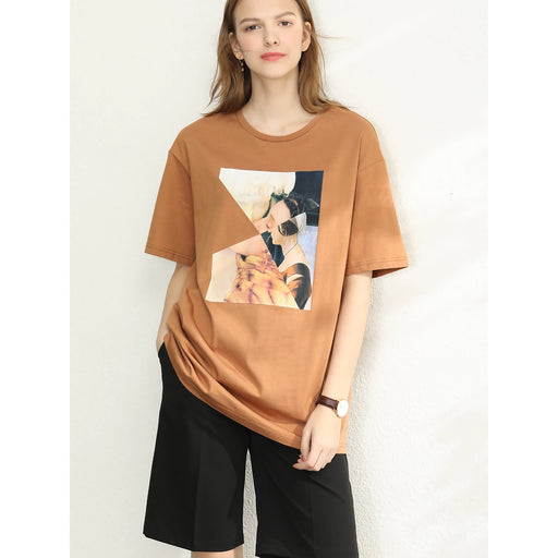 vintage patchwork cotton t-shirt, view 2 - MRSLM