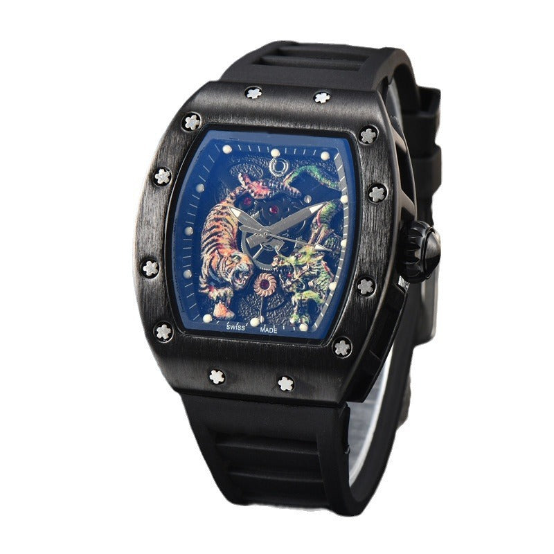 Men's dragon tiger quartz watch, view 5 - MRSLM