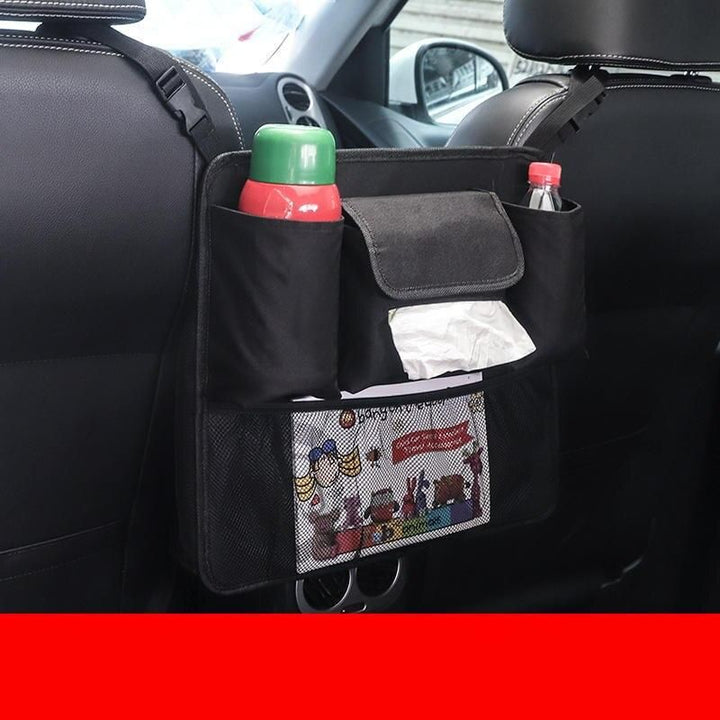 Sleek Black Car Handbag Holder - Front Seat Gap Organizer and Storage Solution
