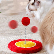 cat scratch board with sisal ball toy, view 8 - MRSLM
