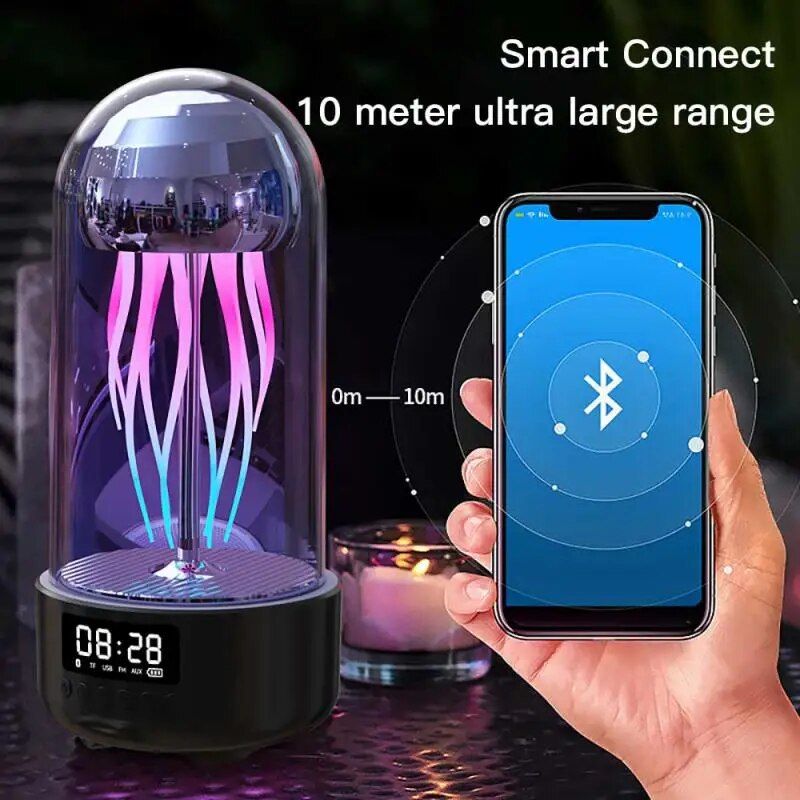 mini jellyfish bluetooth speaker with lamp, view 7 - MRSLM