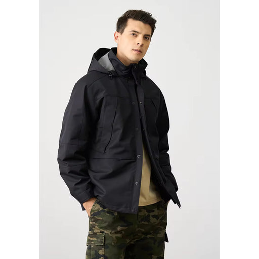 oversize water repellent rain jacket for men, view 2 - MRSLM