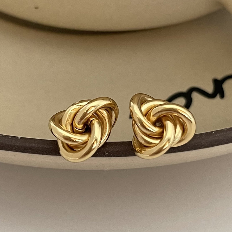 women's sterling silver knotted pearl earrings, view 5 - MRSLM