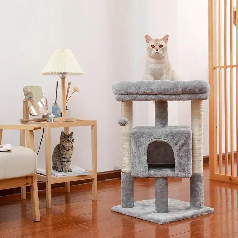 cat tree tower with perch and hammock - MRSLM