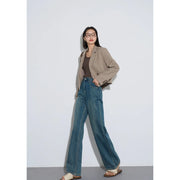 high waisted wide leg jeans, view 4 - MRSLM