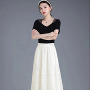 striped a-line chiffon skirt, view 5 - MRSLM