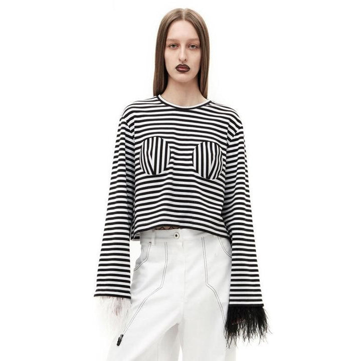Elegant Striped Long Sleeve T-Shirt