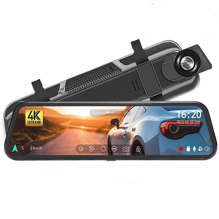 Car 10 Inch 4K Wi-Fi GPS Mirror Dash Cam Dual Lens