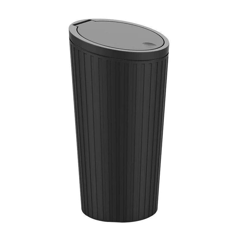 compact car trash can with click-open cover, view 3 - MRSLM