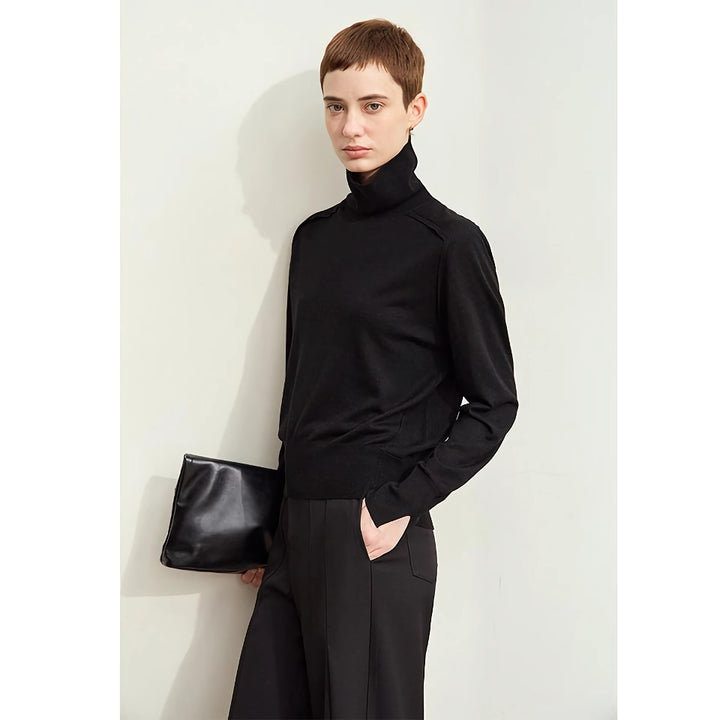 Minimalist Autumn Turtleneck Sweater