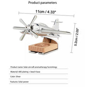 solar aircraft car ornament, view 8 - MRSLM