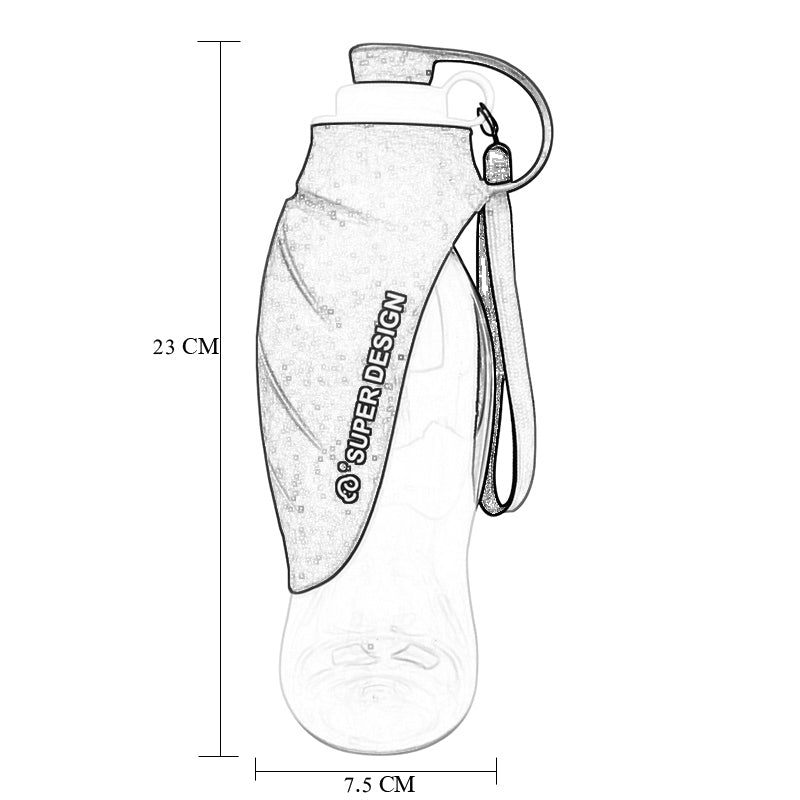 portable pet water bottle, view 10 - MRSLM