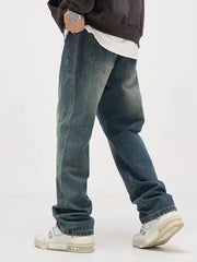 American retro washed distressed jeans, view 4 - MRSLM