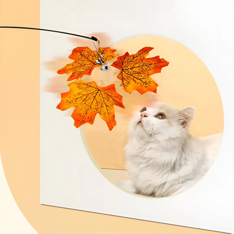 rotating leaf cat teaser toy, view 6 - MRSLM