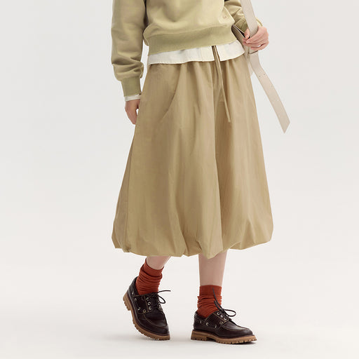 high-waisted textured a-line skirt, view 2 - MRSLM