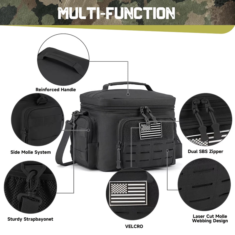 tactical insulated cooler bag, view 7 - MRSLM