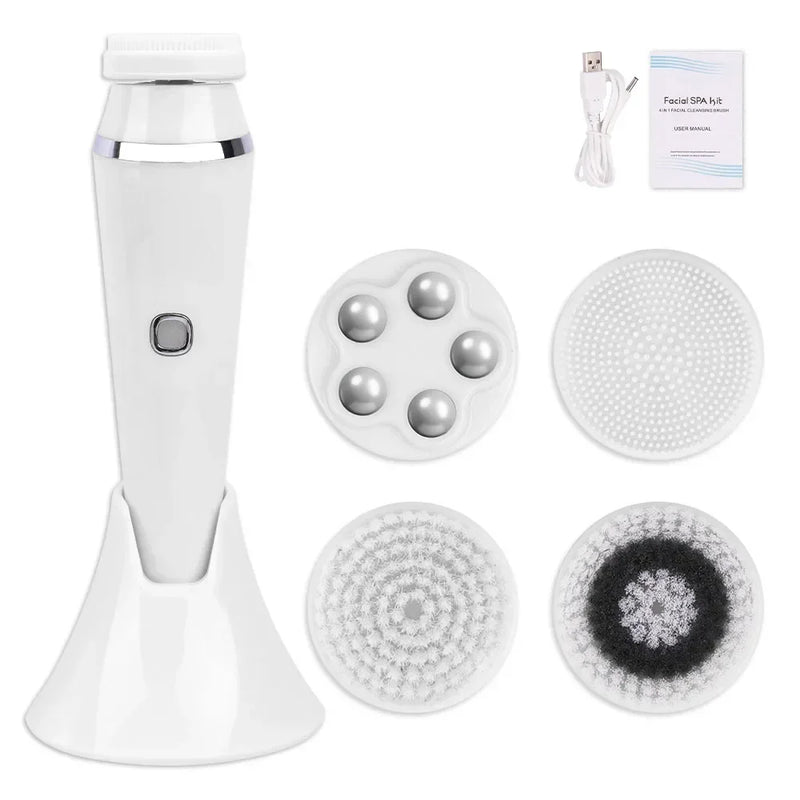 4-in-1 electric facial cleansing brush, view 2 - MRSLM