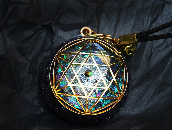 om totem crystal necklace, view 2 - MRSLM