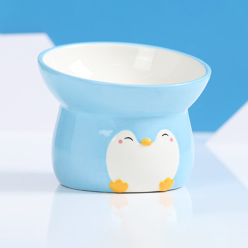Penguin-shaped ceramic pet bowl, view 3 - MRSLM