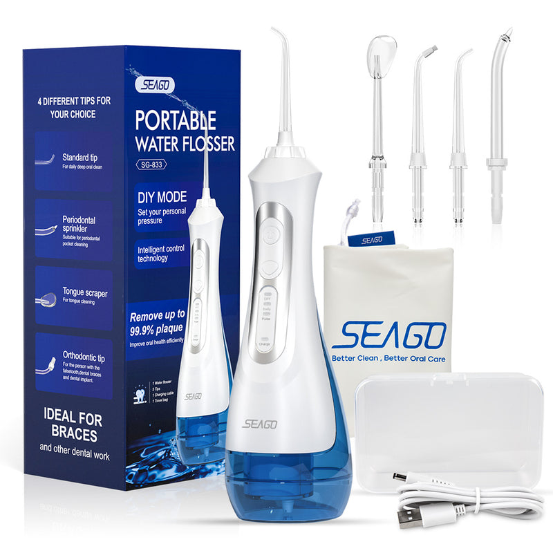 portable usb rechargeable water flosser, view 3 - MRSLM