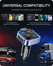 bluetooth 5.3 fm transmitter with 48w fast charging, view 4 - MRSLM