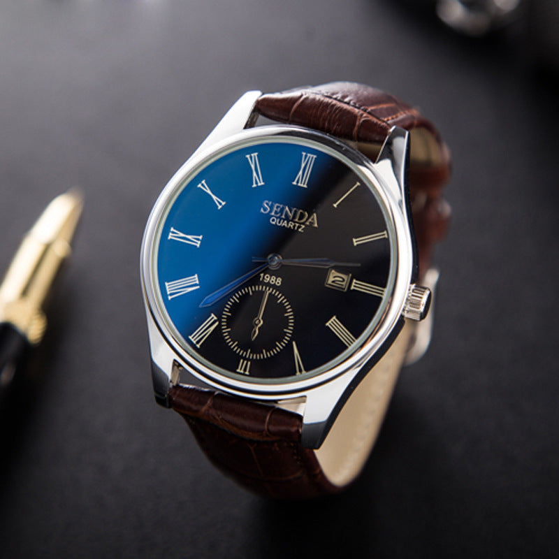 Retro men's calendar watch, view 6 - MRSLM