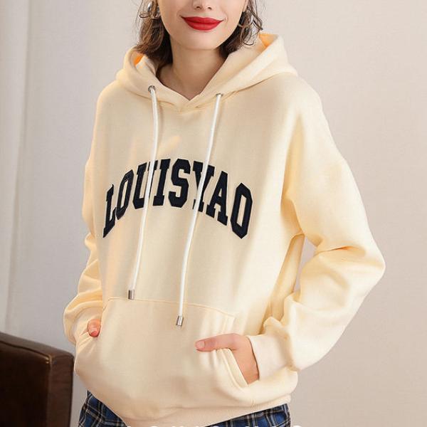 hooded drawstring embroidered patch hoodie - MRSLM