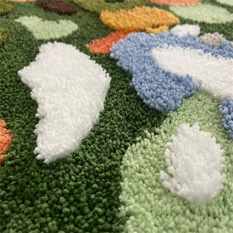 moss and pebble kids rug, view 6 - MRSLM