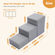 foldable 2-in-1 pet stairs, view 2 - MRSLM