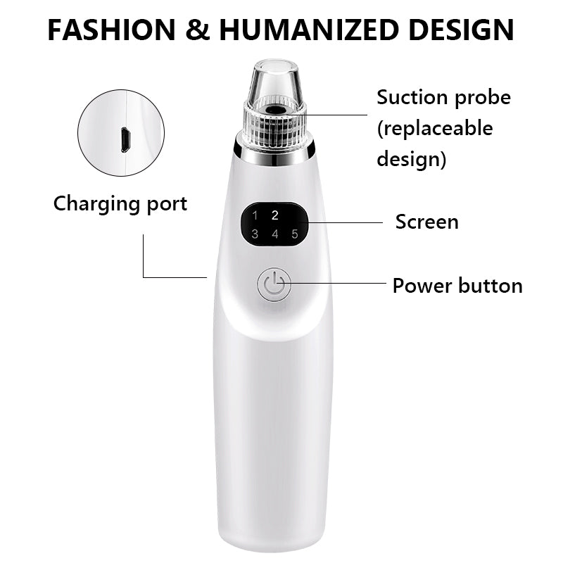 electric blackhead remover vacuum suction tool, view 6 - MRSLM