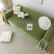 herringbone chenille sofa cover, view 4 - MRSLM