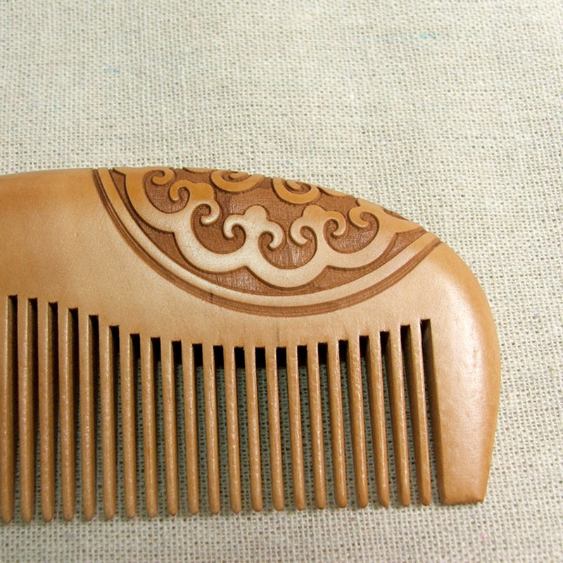 peach wood hair brush, view 5 - MRSLM