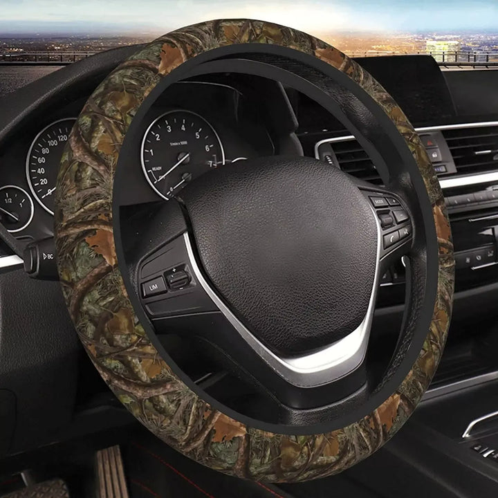 Forest Camouflage Steering Wheel Cover