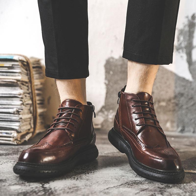 men's vintage leather ankle boots - MRSLM