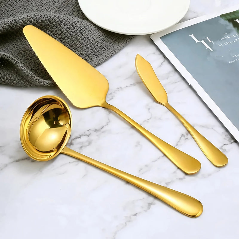 stainless steel serving set, view 8 - MRSLM